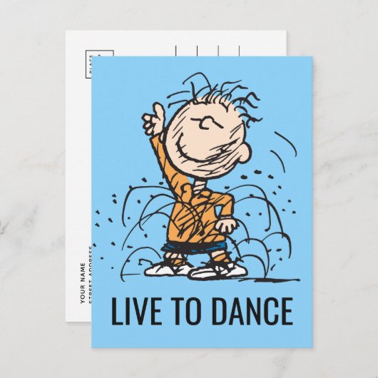 Erdnüsse | Pigpen Dancing Postkarte (Vorne/Hinten)