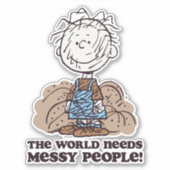 Erdnüsse | Pigpen Die Welt braucht die Geselligkei Aufkleber (Vorderseite)