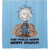 Erdnüsse | Pigpen Die Welt braucht die Geselligkei Duschvorhang (Vorderseite)