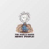 Erdnüsse | Pigpen Die Welt braucht die Geselligkei Fensteraufkleber (Blatt)