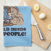 Erdnüsse | Pigpen Die Welt braucht die Geselligkei Geschirrtuch (Viertel Falte)