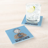 Erdnüsse | Pigpen Die Welt braucht die Geselligkei Glasuntersetzer (Schrägansicht)