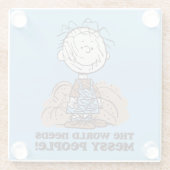 Erdnüsse | Pigpen Die Welt braucht die Geselligkei Glasuntersetzer (Rückseite)