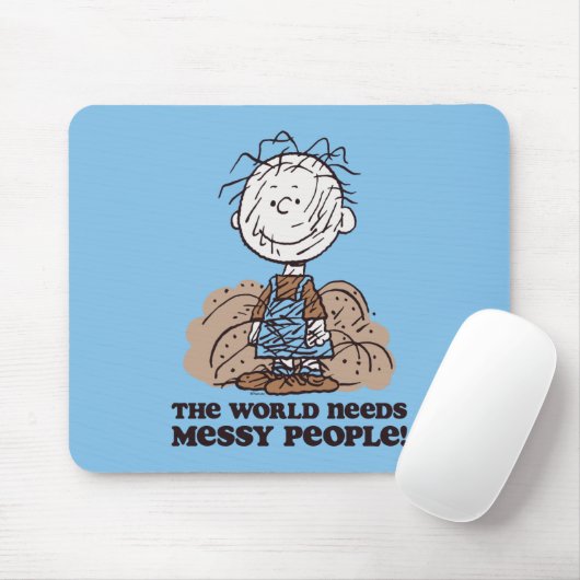 Erdnüsse | Pigpen Die Welt braucht die Geselligkei Mousepad (Mit Mouse)