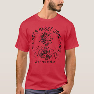 Erdnüsse Pigpen Leben wird manchmal chaotisch. Ein T-Shirt