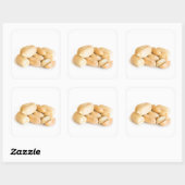 Erdnüsse Quadratischer Aufkleber (Blatt)