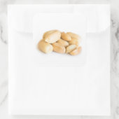 Erdnüsse Quadratischer Aufkleber (Tasche)