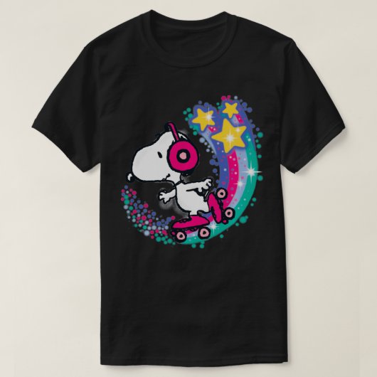 Erdnüsse Roller Skaten Powered Rainbow T-Shirt (Design vorne)