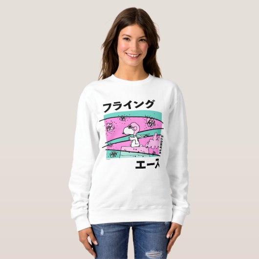 Erdnüsse | Rosa Flying Ace Sweatshirt (Vorne ganz)