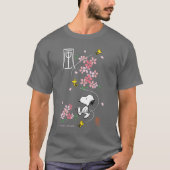 Erdnüsse | Rosa Frühlingsblüten aus Snoopy und Hol T-Shirt (Vorderseite)
