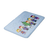 Erdnüsse | Rund um den Weihnachtsbaum Badematte (Schrägansicht)