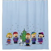 Erdnüsse | Rund um den Weihnachtsbaum Duschvorhang (Vorderseite)