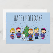 Erdnüsse | Rund um den Weihnachtsbaum Feiertagskarte (Vorne/Hinten)