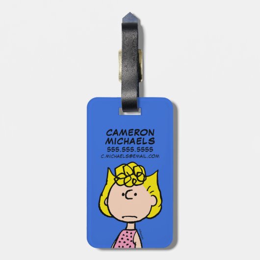 Erdnüsse | Sally Brown Gepäckanhänger (Rückseite vertikal)