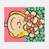 Erdnüsse | Sally Half & Halb Blume Fleecedecke (Vorderseite (Horizontal))