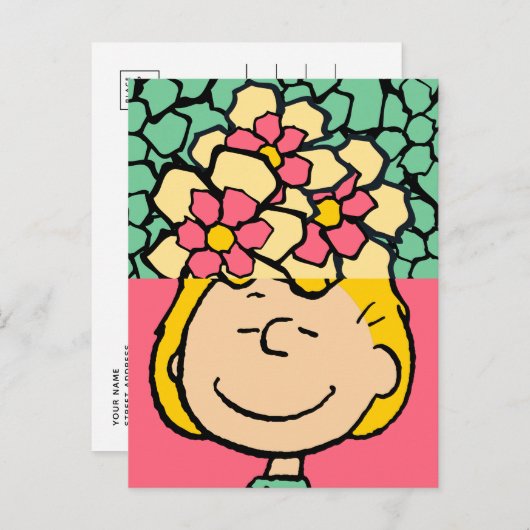 Erdnüsse | Sally Half & Halb Blume Postkarte (Vorne/Hinten)