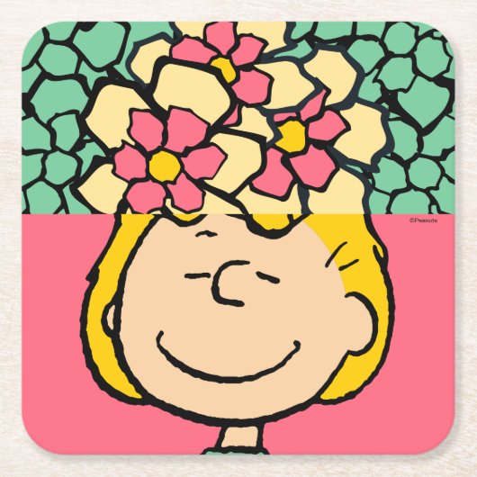 Erdnüsse | Sally Half & Halb Blume Rechteckiger Pappuntersetzer (Vorderseite)