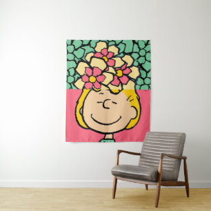 Erdnüsse Sally Half & Halb Blume Wandteppich