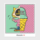 Erdnüsse | Sally Ice Cream Half & Halb Aufkleber (Blatt)