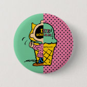 Erdnüsse | Sally Ice Cream Half & Halb Button (Vorderseite)