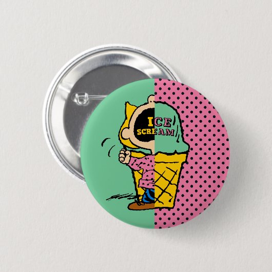 Erdnüsse | Sally Ice Cream Half & Halb Button (Vorne & Hinten)