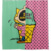 Erdnüsse | Sally Ice Cream Half & Halb Duschvorhang (Vorderseite)