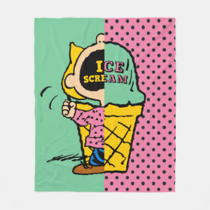 Erdnüsse   Sally Ice Cream Half & Halb Fleecedecke