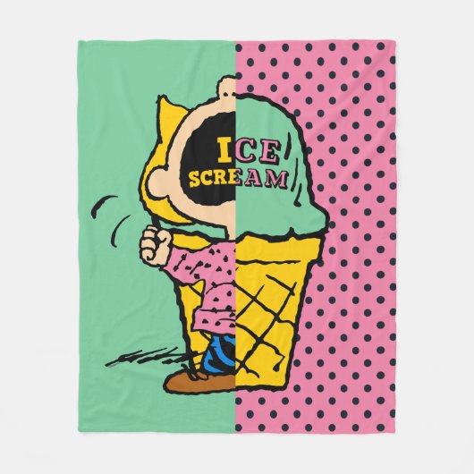 Erdnüsse | Sally Ice Cream Half & Halb Fleecedecke (Vorderseite)