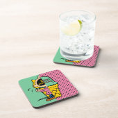 Erdnüsse | Sally Ice Cream Half & Halb Getränkeuntersetzer (Rechte Seite)