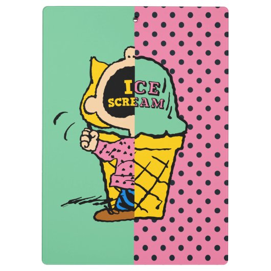 Erdnüsse | Sally Ice Cream Half & Halb Klemmbrett (Rückseite)