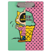 Erdnüsse | Sally Ice Cream Half & Halb Klemmbrett (Vorderseite)