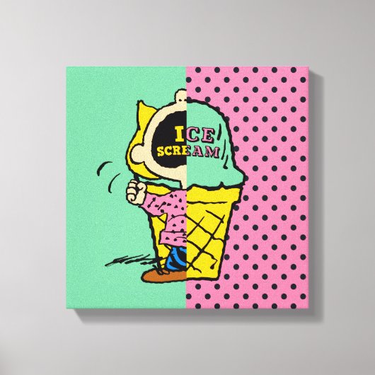 Erdnüsse | Sally Ice Cream Half & Halb Leinwanddruck (Vorderseite)