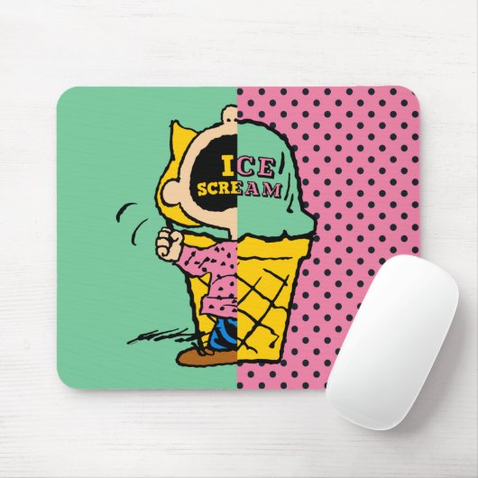 Erdnüsse | Sally Ice Cream Half & Halb Mousepad (Mit Mouse)