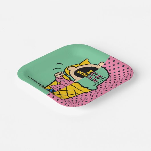 Erdnüsse | Sally Ice Cream Half & Halb Pappteller (Gewinkelt)