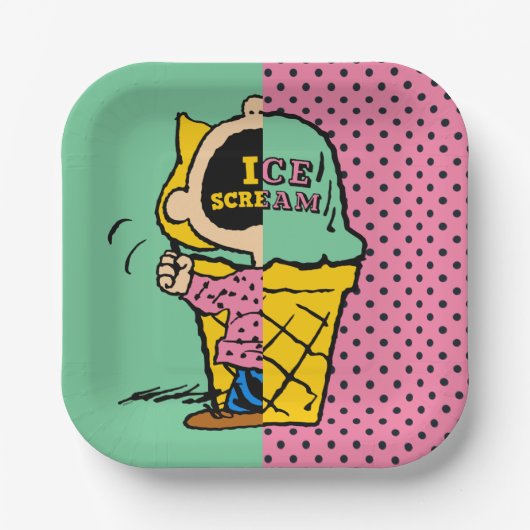 Erdnüsse | Sally Ice Cream Half & Halb Pappteller (Vorderseite)