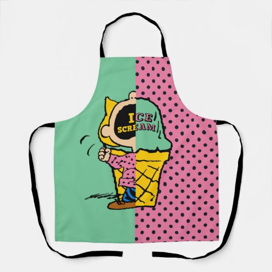 Erdnüsse | Sally Ice Cream Half & Halb Schürze (Vorderseite)