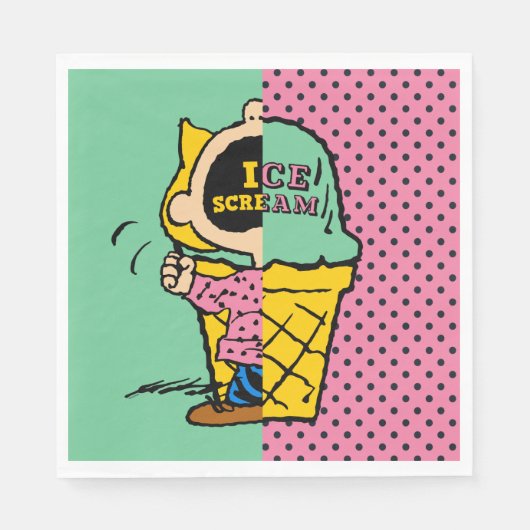 Erdnüsse | Sally Ice Cream Half & Halb Serviette (Vorderseite)