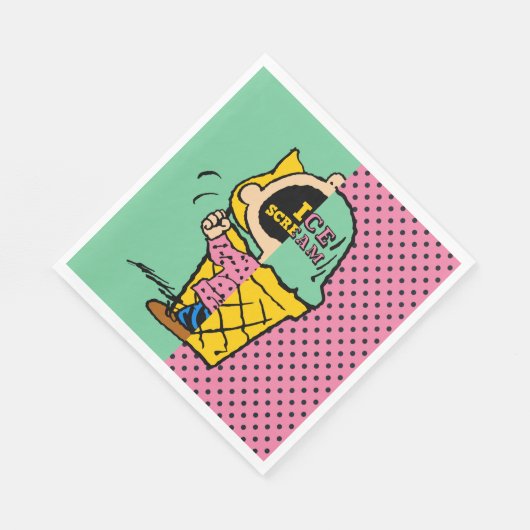 Erdnüsse | Sally Ice Cream Half & Halb Serviette (Ecke)