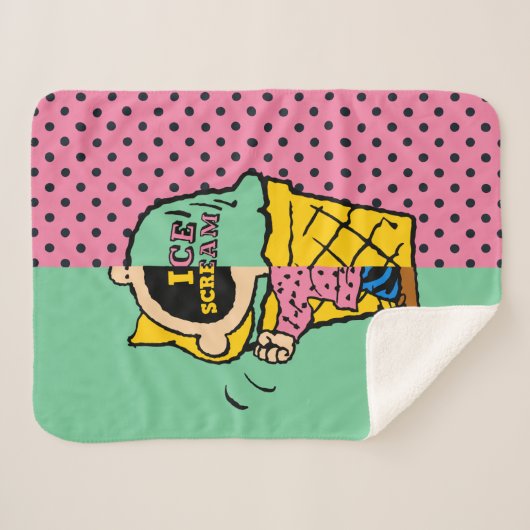 Erdnüsse | Sally Ice Cream Half & Halb Sherpadecke (Vorderseite (Horizontal))