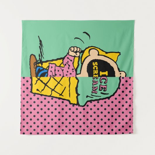 Erdnüsse | Sally Ice Cream Half & Halb Wandteppich (Vorderseite (Horizontal))