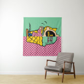 Erdnüsse | Sally Ice Cream Half & Halb Wandteppich (Beispiel (Horizontal))