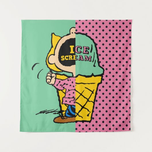 Erdnüsse | Sally Ice Cream Half & Halb Wandteppich (Vorderseite)