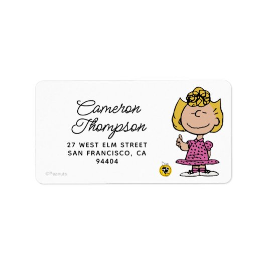 Erdnüsse | Sally Super Smile Adressaufkleber (Vorne)