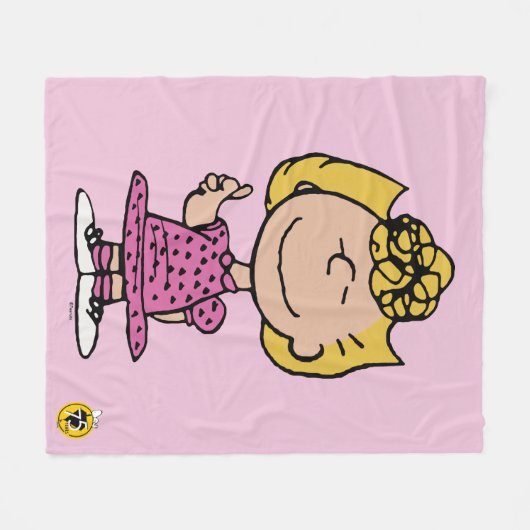 Erdnüsse | Sally Super Smile Fleecedecke (Vorderseite (Horizontal))