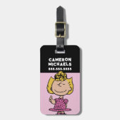 Erdnüsse | Sally Super Smile Gepäckanhänger (Vorderseite vertikal)