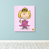 Erdnüsse | Sally Super Smile Leinwanddruck (Insitu (Holzboden))