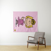 Erdnüsse | Sally Super Smile Wandteppich (Beispiel (Horizontal))