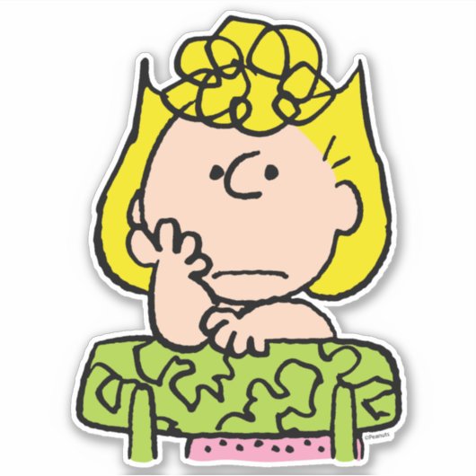 Erdnüsse | Sally Thinking Aufkleber (Vorderseite)