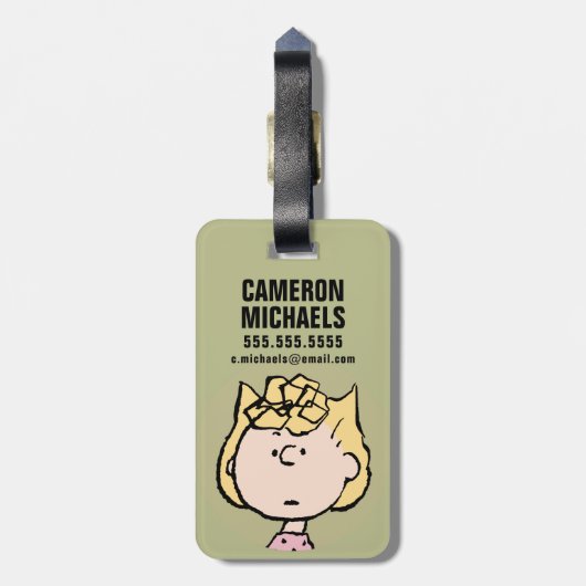 Erdnüsse | Sally's Faces Gepäckanhänger (Rückseite vertikal)