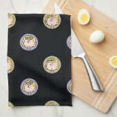 Erdnüsse | Sally's Faces Geschirrtuch (Viertel Falte)